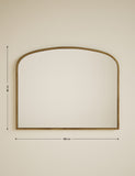 Metal twisted overmantel wall mirror, 100cm by 80cm (British brand)