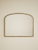 Metal twisted overmantel wall mirror, 100cm by 80cm (British brand)