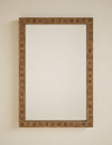 Hugo marquetry wood rectangular wall mirror 90x60cm - British product