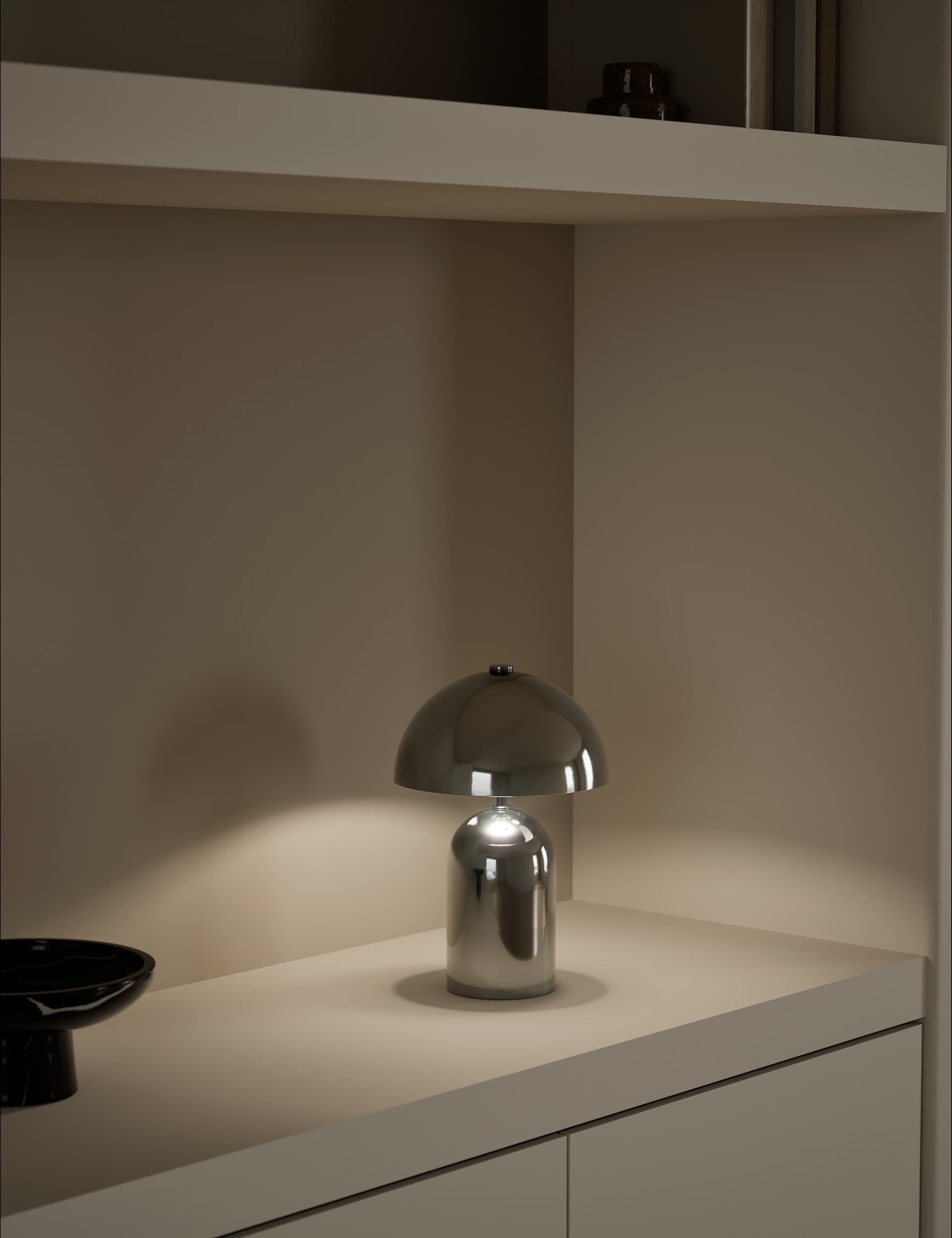 Colby rechargeable metal table lamp 26cm (British brand)