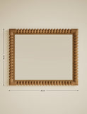 Evelyn wooden wall mirror rectangular bobbin detailing 86cm - British product
