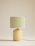 Milk Glass Pleated Shade Table Lamp 39 cm - British product
