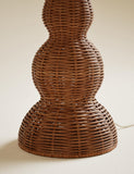Wicker graduated base table lamp, imported from the UK
