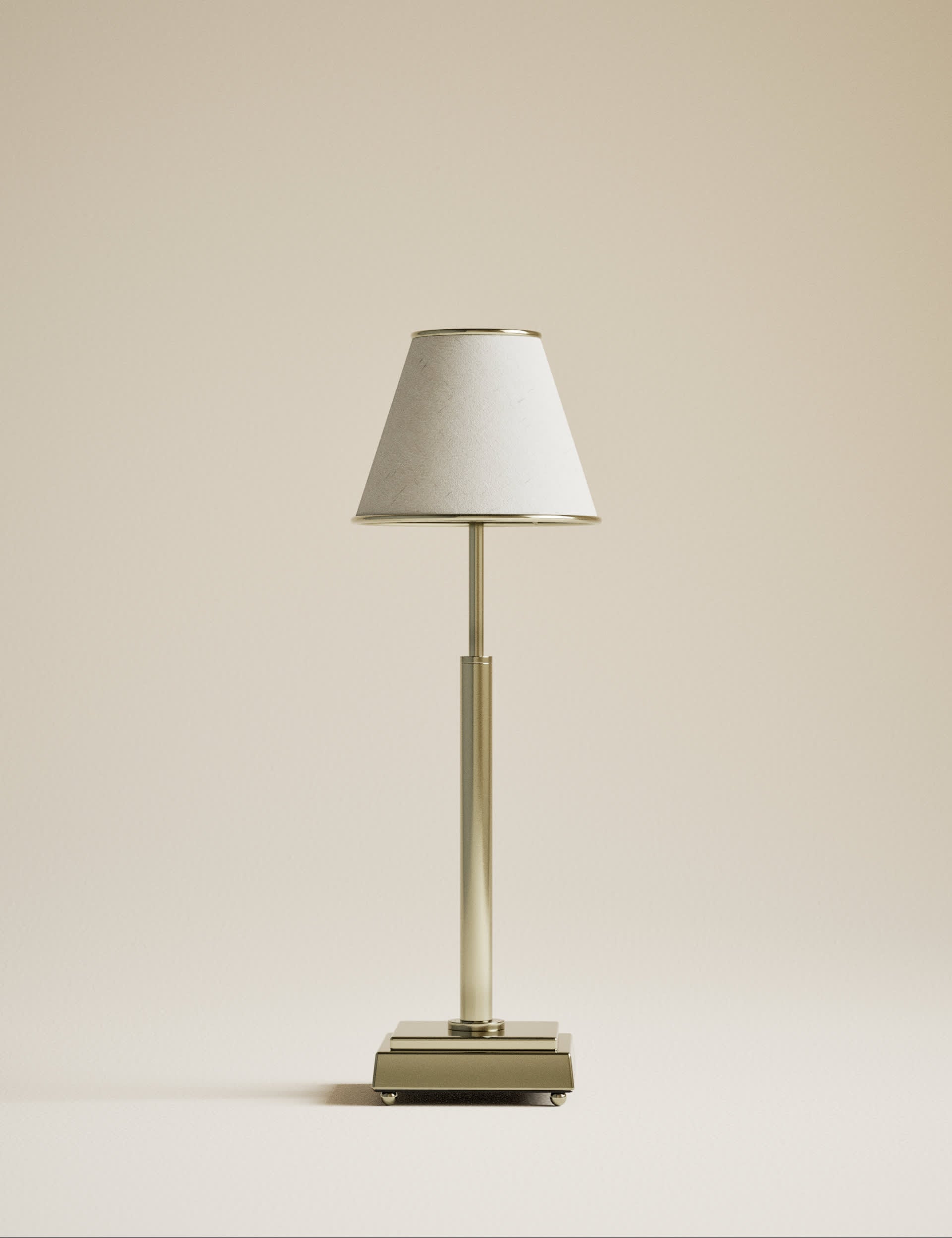 Rechargeable brass table lamp dimmable LED 46.3cm, imported from the UK