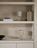 Ribbed glass table lamps set of 2 small, imported from the UK