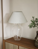 Glass fluted table lamp 54cm (British brand)