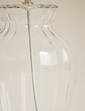 Glass fluted table lamp 54cm (British brand)