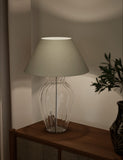 Glass fluted table lamp 54cm (British brand)