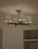 Marlowe metal flush ceiling light four-arm design - British product