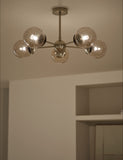 M&S Sputnik Bubble Glass 5 Arm Flush Ceiling Light
