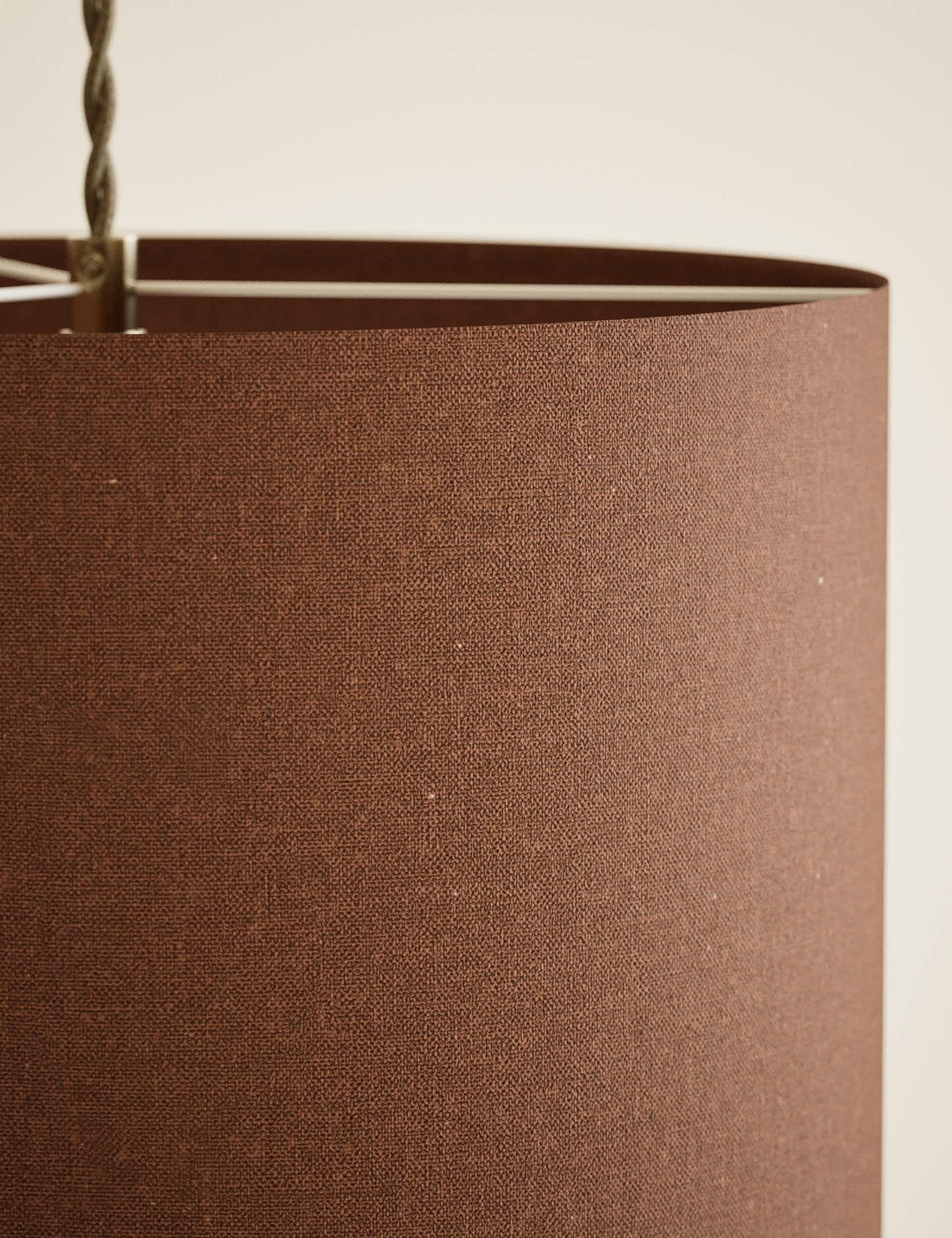 Cotton mix drum light shade 20x30x30cm, UK version
