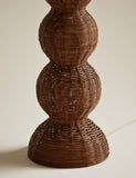 Wicker floor lamp graduated base, 140cm height - British product