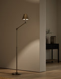Brass Hat adjustable floor lamp warm metallic finish - British product