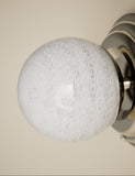 Rechargeable ribbed wall light with marbled glass bulb - British product