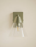 Square Base Cone Hinged Wall Light