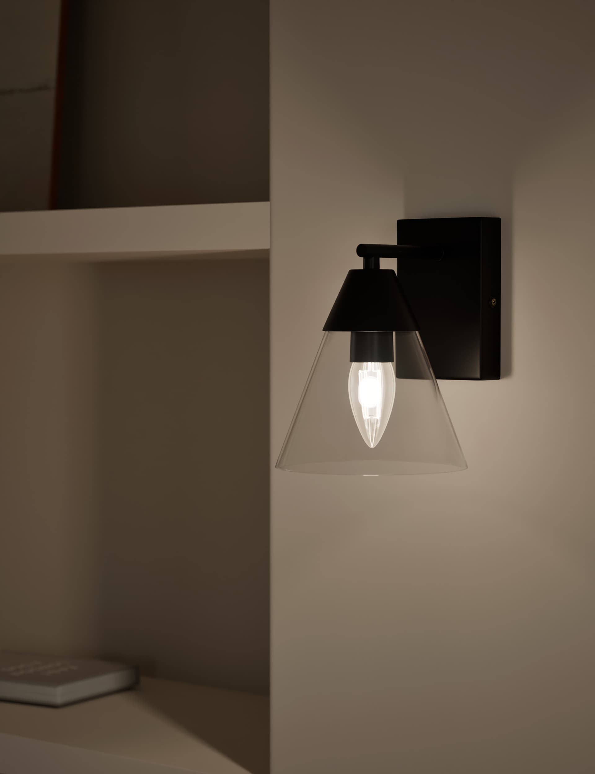 M&S Square Base Cone Hinged Wall Light