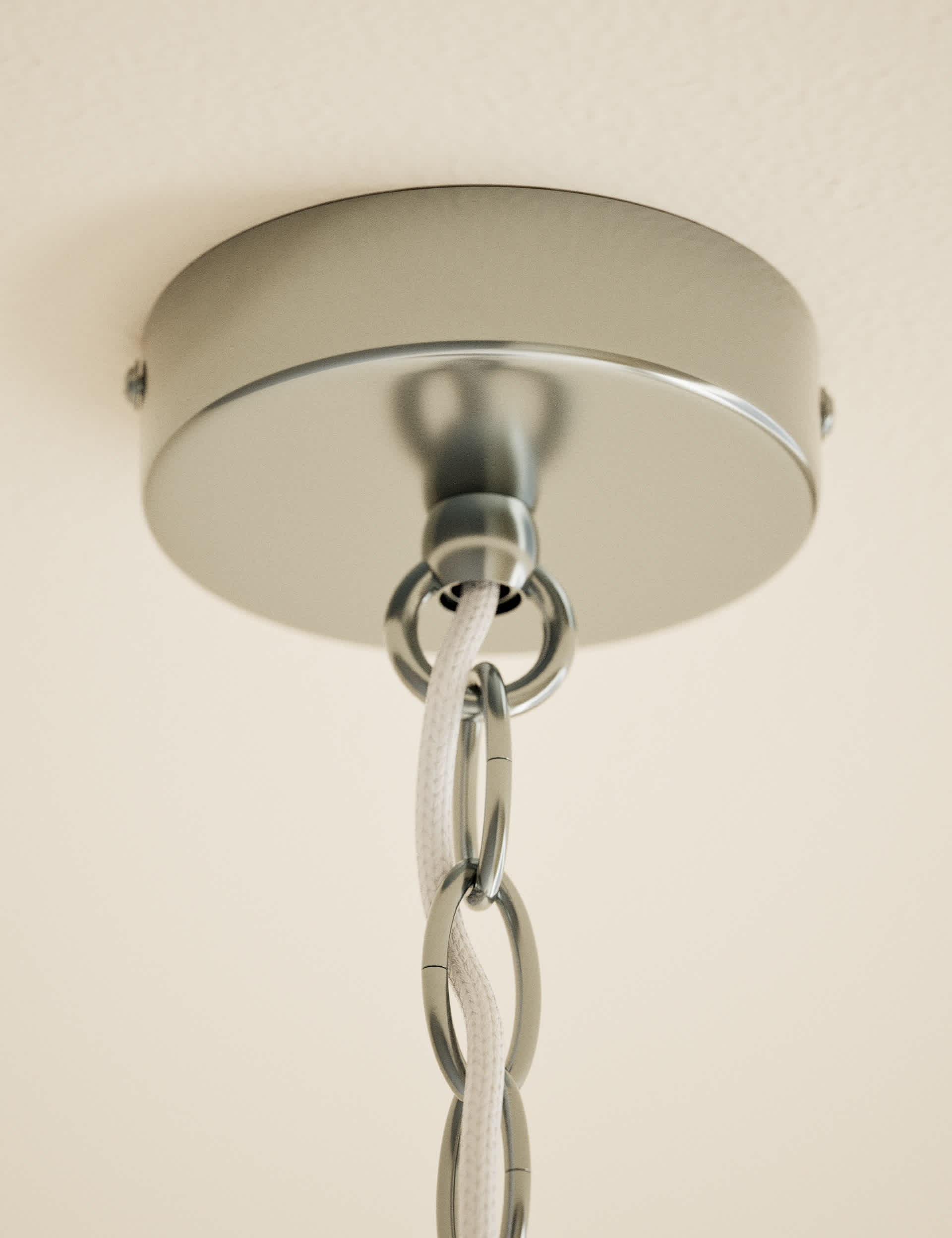 Ceramic mottled cone pendant light 24.5cm - British product