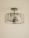 Crystal glass flush ceiling light 35cm, imported from the UK