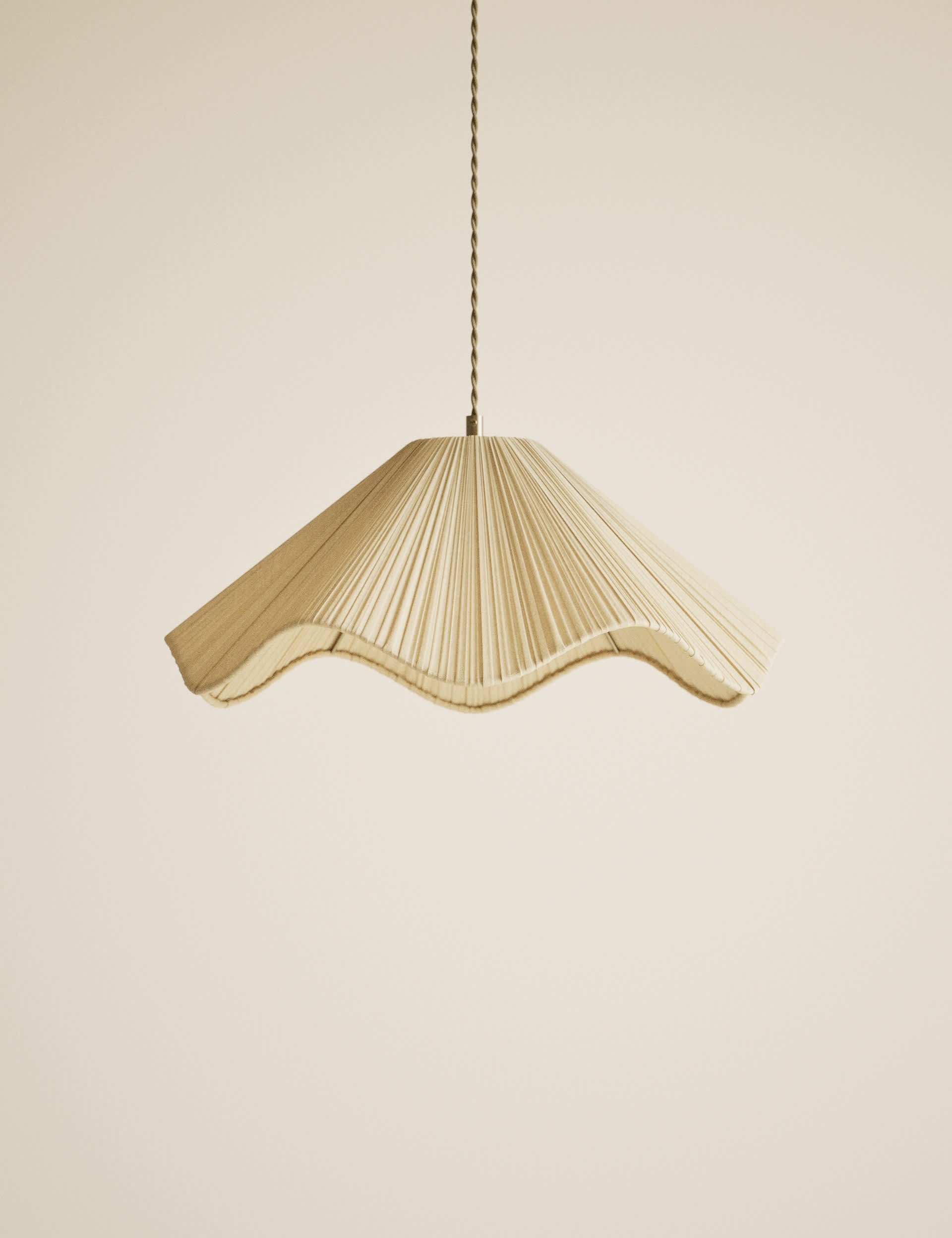 Wave Pleated ceiling lamp shade 40cm, UK version