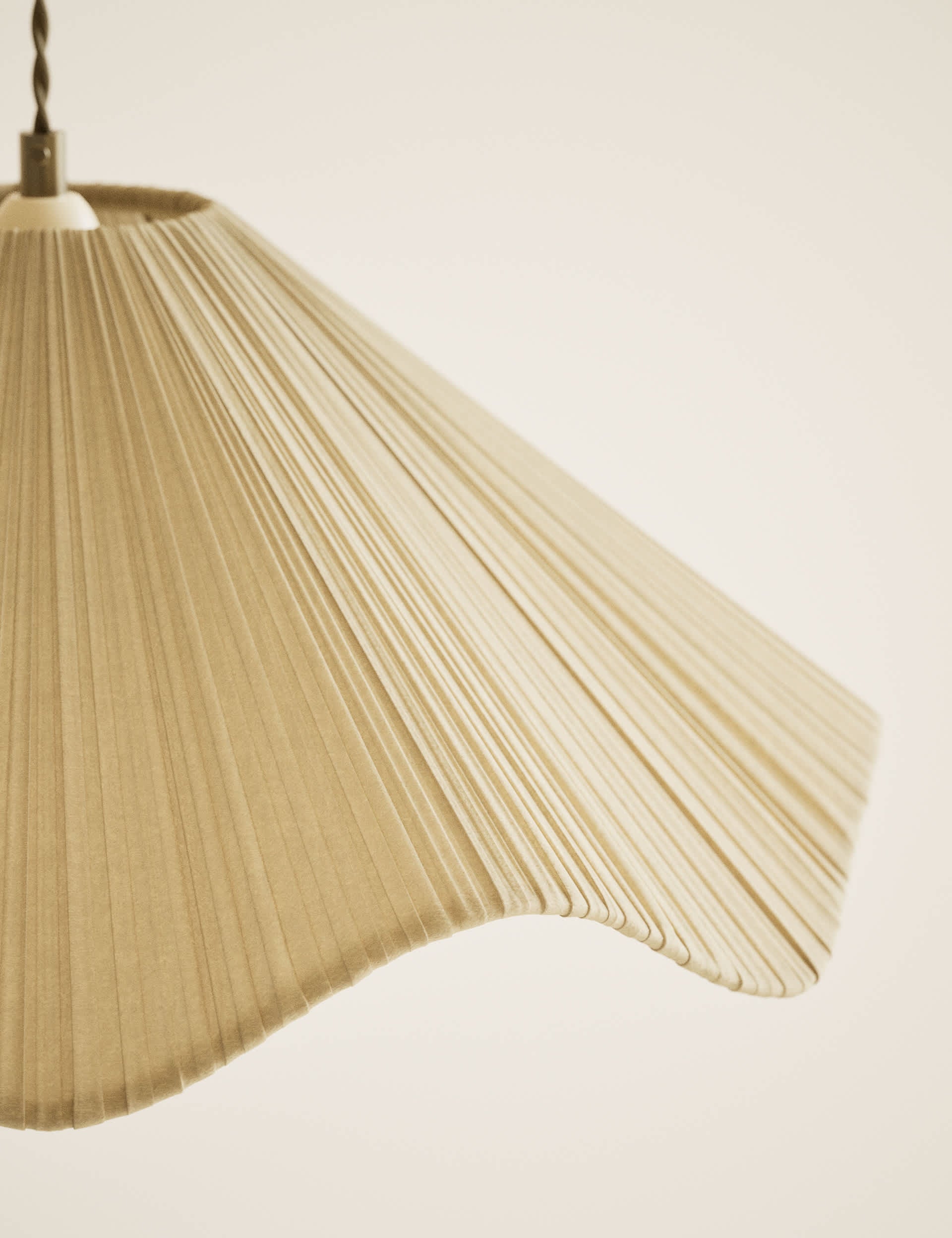 M&S Wave Pleated Easy Fit Ceiling Lamp Shade