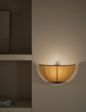 Pleated fabric flush wall light, imported from the UK