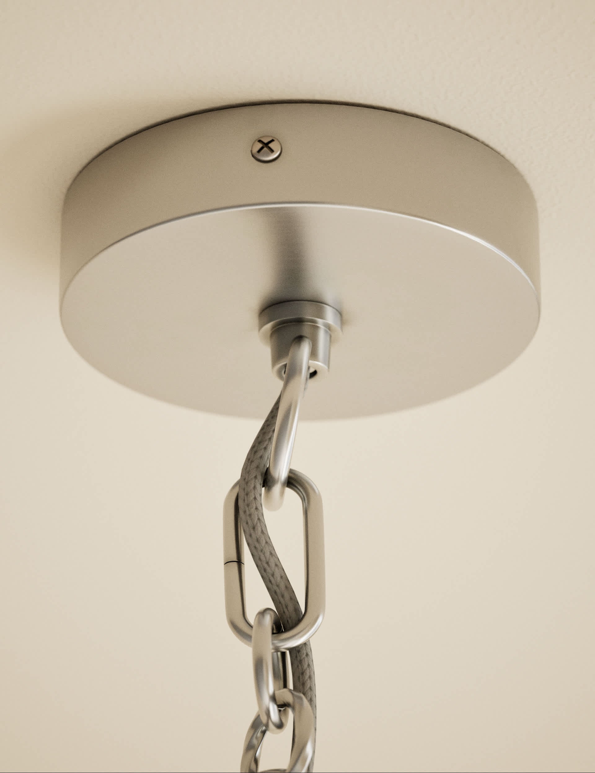 Chain lighting cable kit with metal chain and ceiling fitting (British brand)