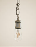 Chain lighting cable kit with metal chain and ceiling fitting (British brand)