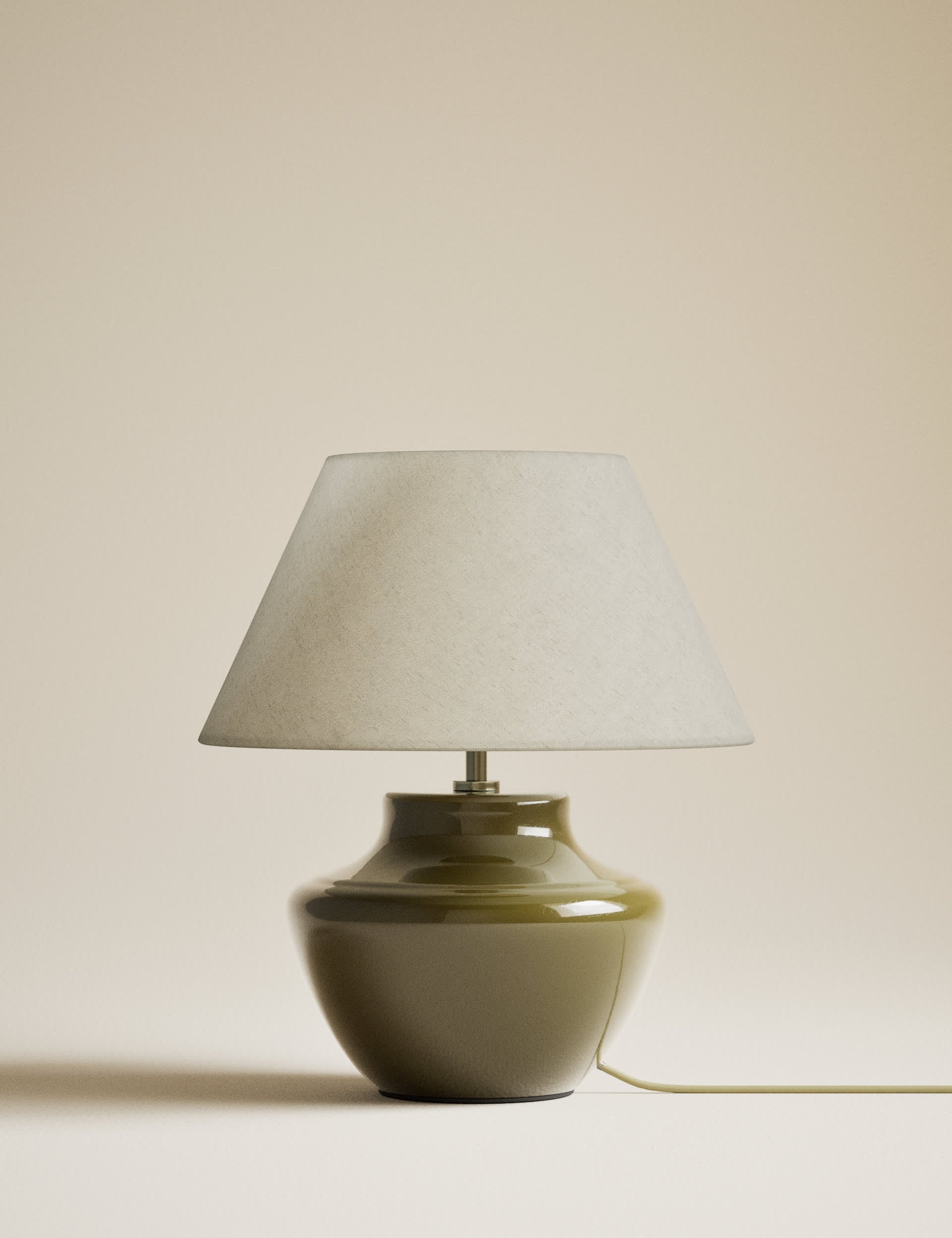 Ceramic urn base table lamp 40 cm high - British product