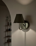 Brass rechargeable wall light with industrial style, imported from the UK