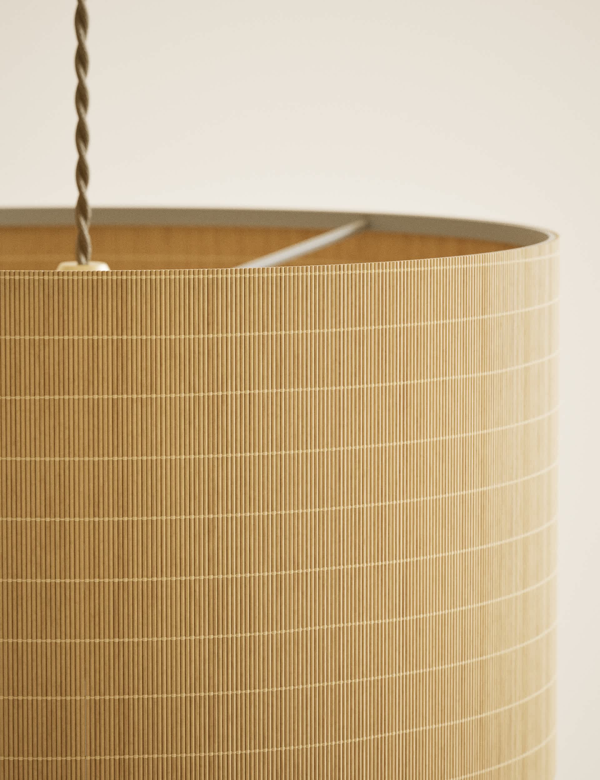 Small bamboo drum shade, UK version