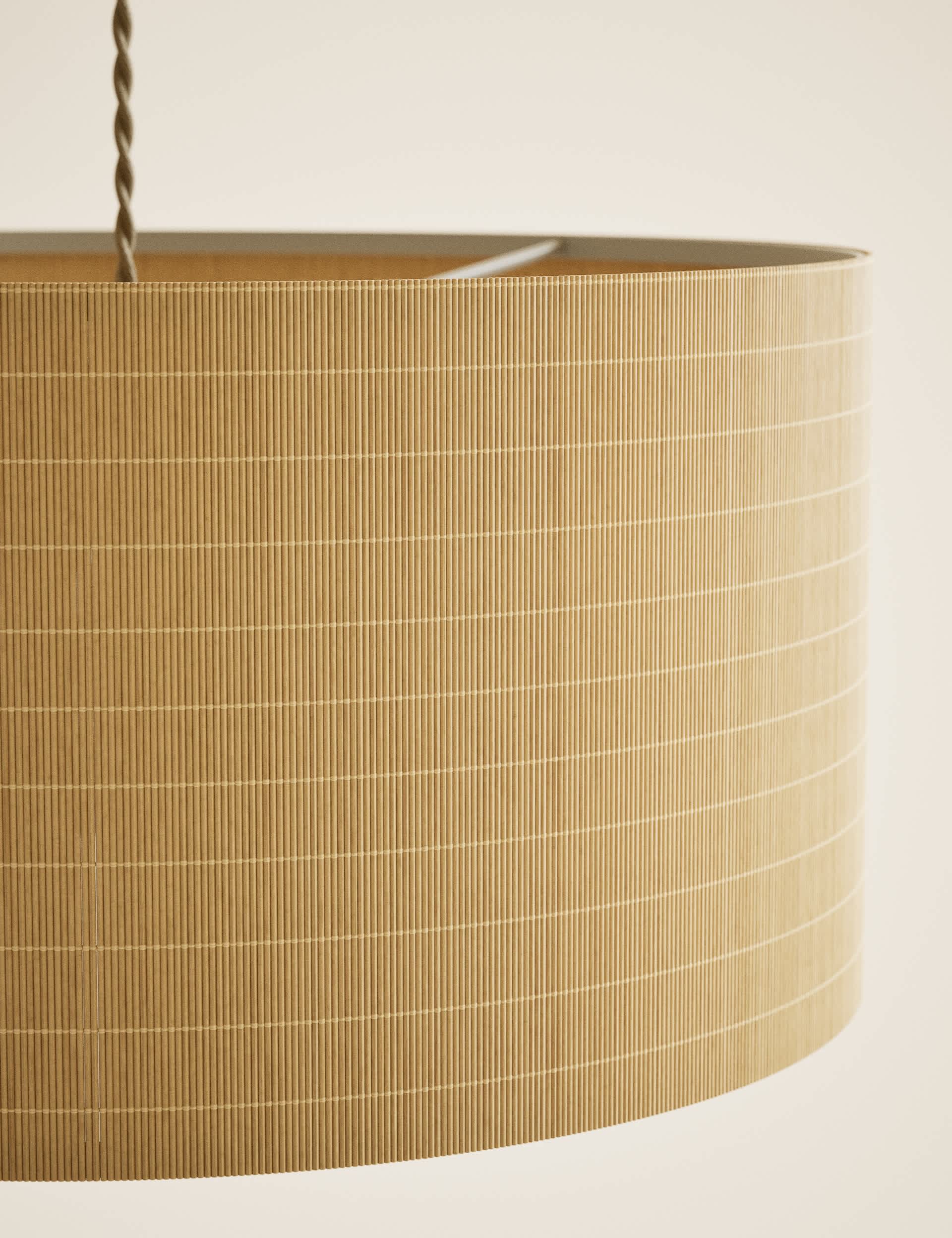 Large bamboo drum shade 45cm imported from the UK