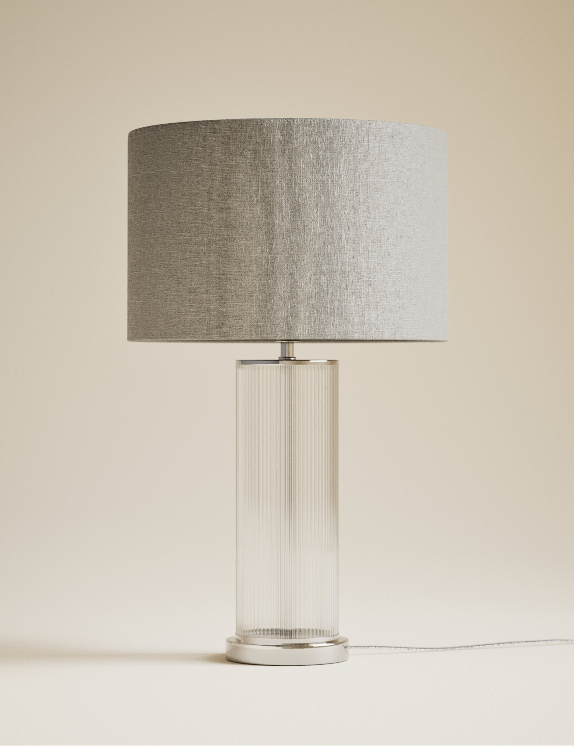 Monroe table lamp chrome finish 53.8cm - British product