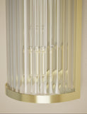Monroe wall light ribbed glass polished metal, UK version
