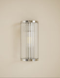 Monroe wall light ribbed glass polished metal, UK version