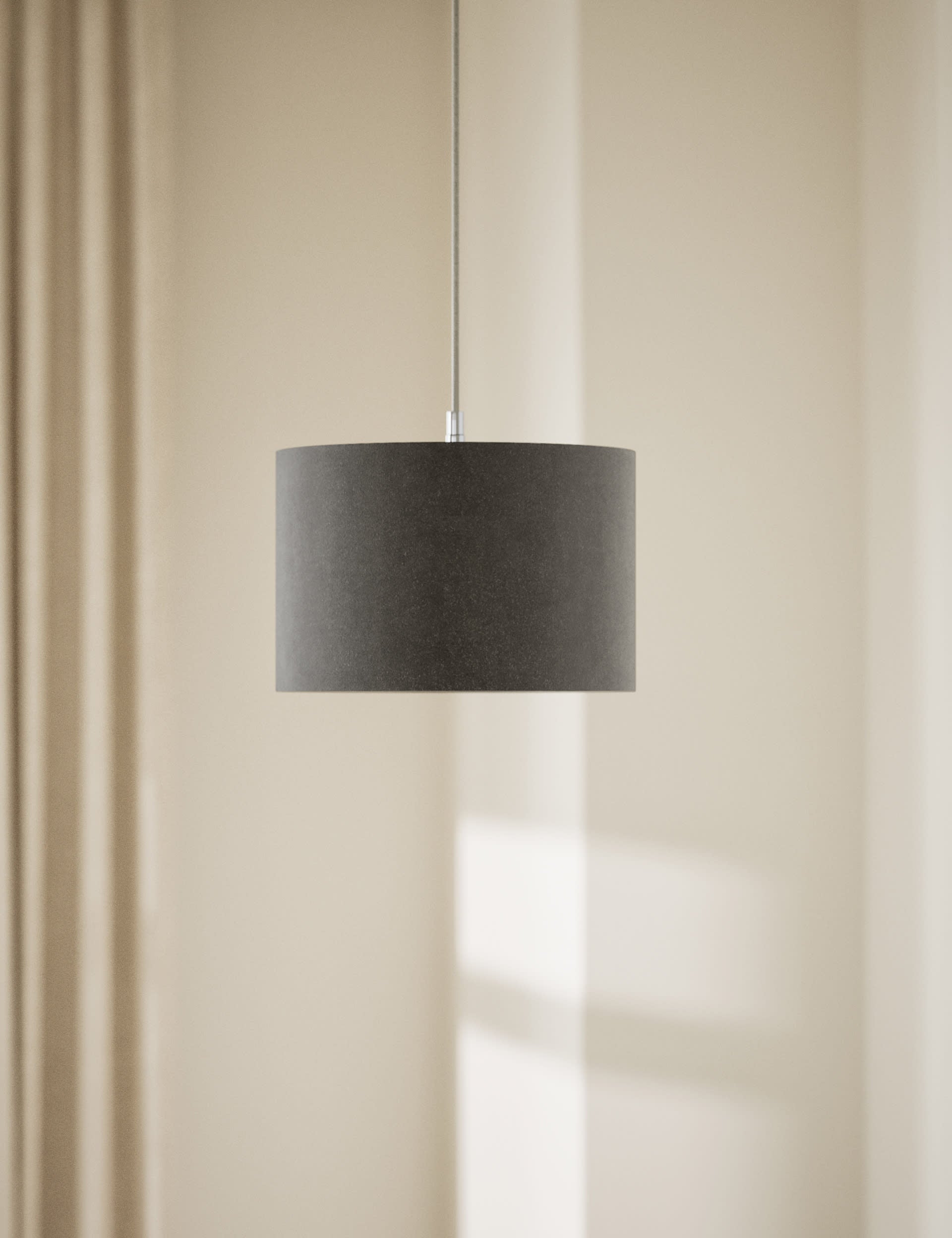Velvet lamp shade 30cm width - British product