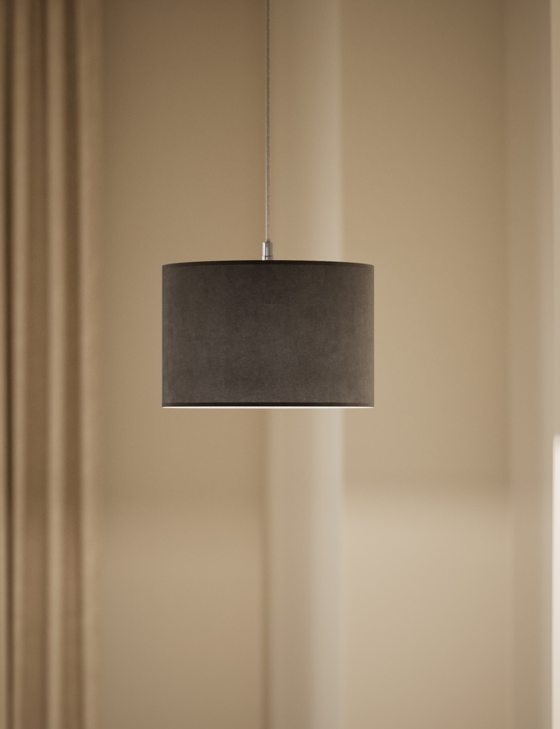 Velvet lamp shade 30cm width - British product