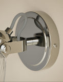 Florence wall light antique brass ribbed glass shade - British product