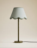 Scallop trim lamp shade 16cm height conical fabric - British product