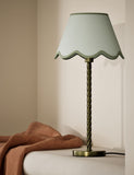 Scallop trim lamp shade 16cm height conical fabric - British product