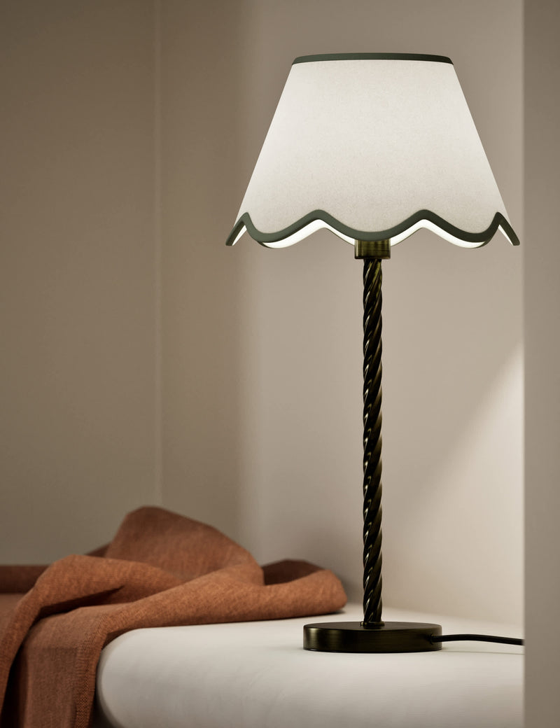 Scallop Trim Lamp Shade