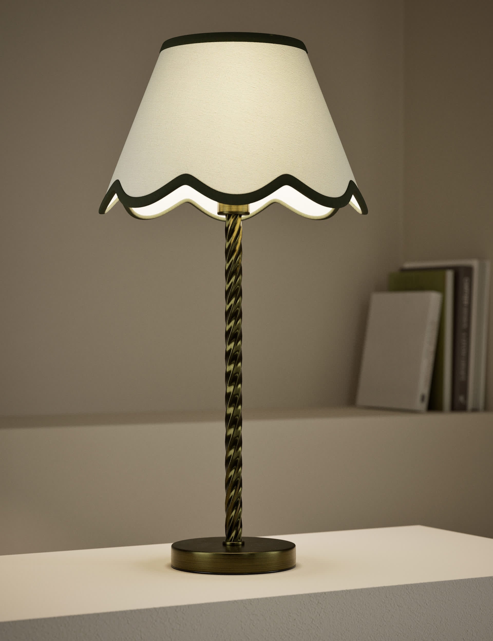 Scallop Trim Lamp Shade