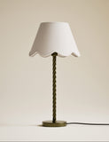 Scallop trim lamp shade 16cm height conical fabric - British product