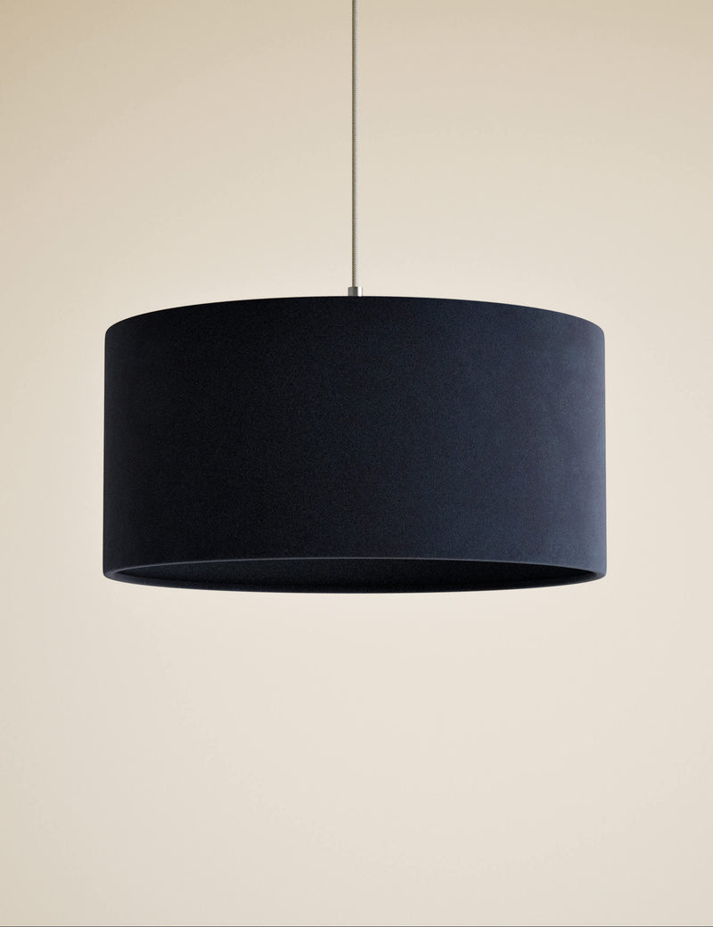 Velvet oversized ceiling lamp shade with soft finish (British brand)