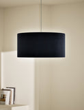 Velvet oversized ceiling lamp shade with soft finish (British brand)