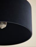 Velvet oversized ceiling lamp shade with soft finish (British brand)