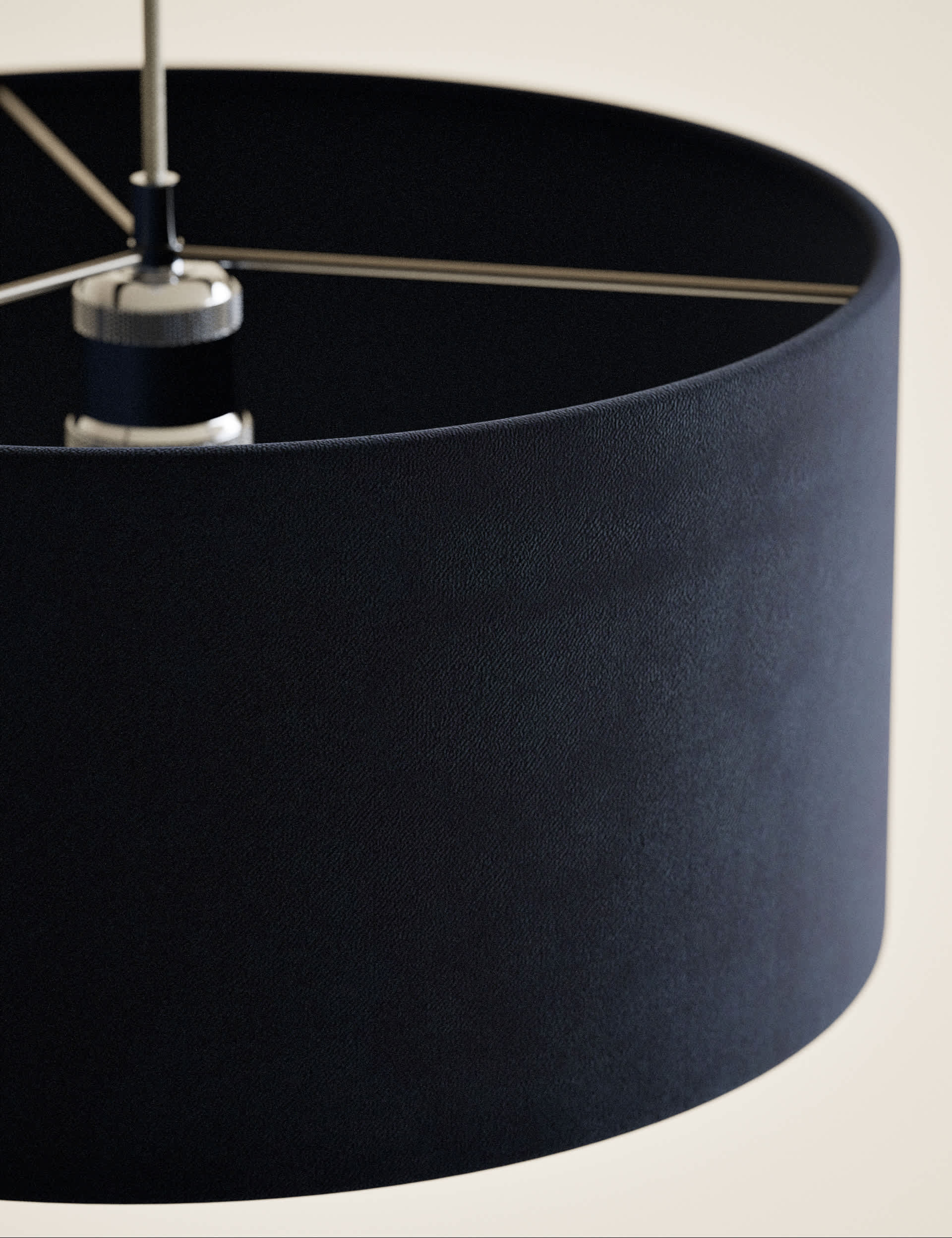 Velvet Oversized Ceiling Lamp Shade 45cm