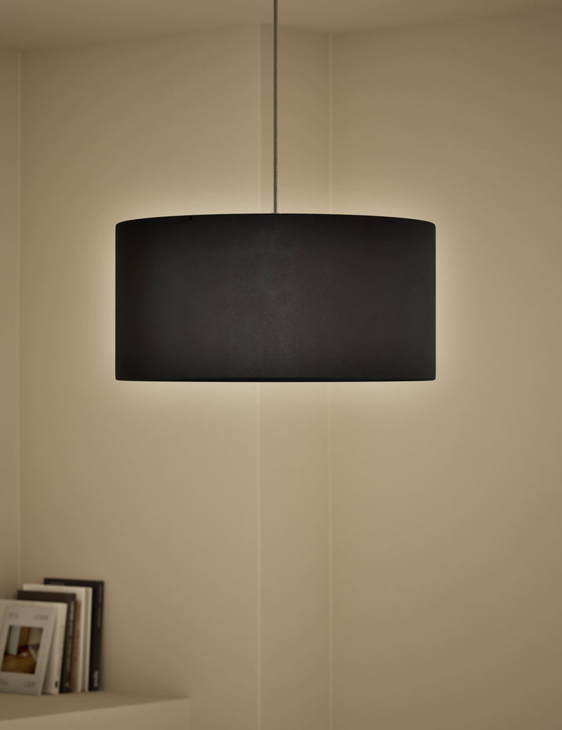 Velvet oversized ceiling lamp shade with soft finish (British brand)