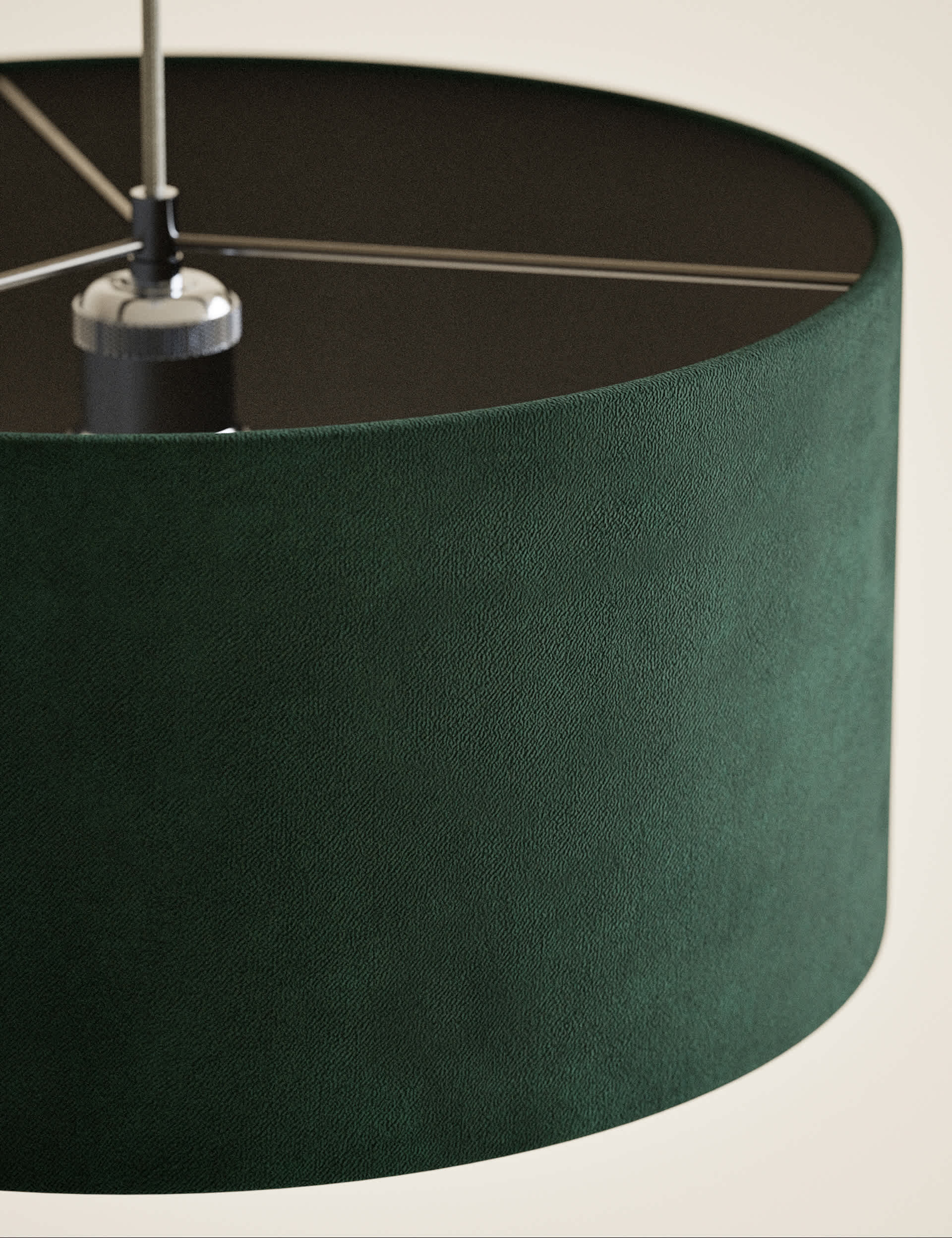 Velvet Oversized Ceiling Lamp Shade 45cm