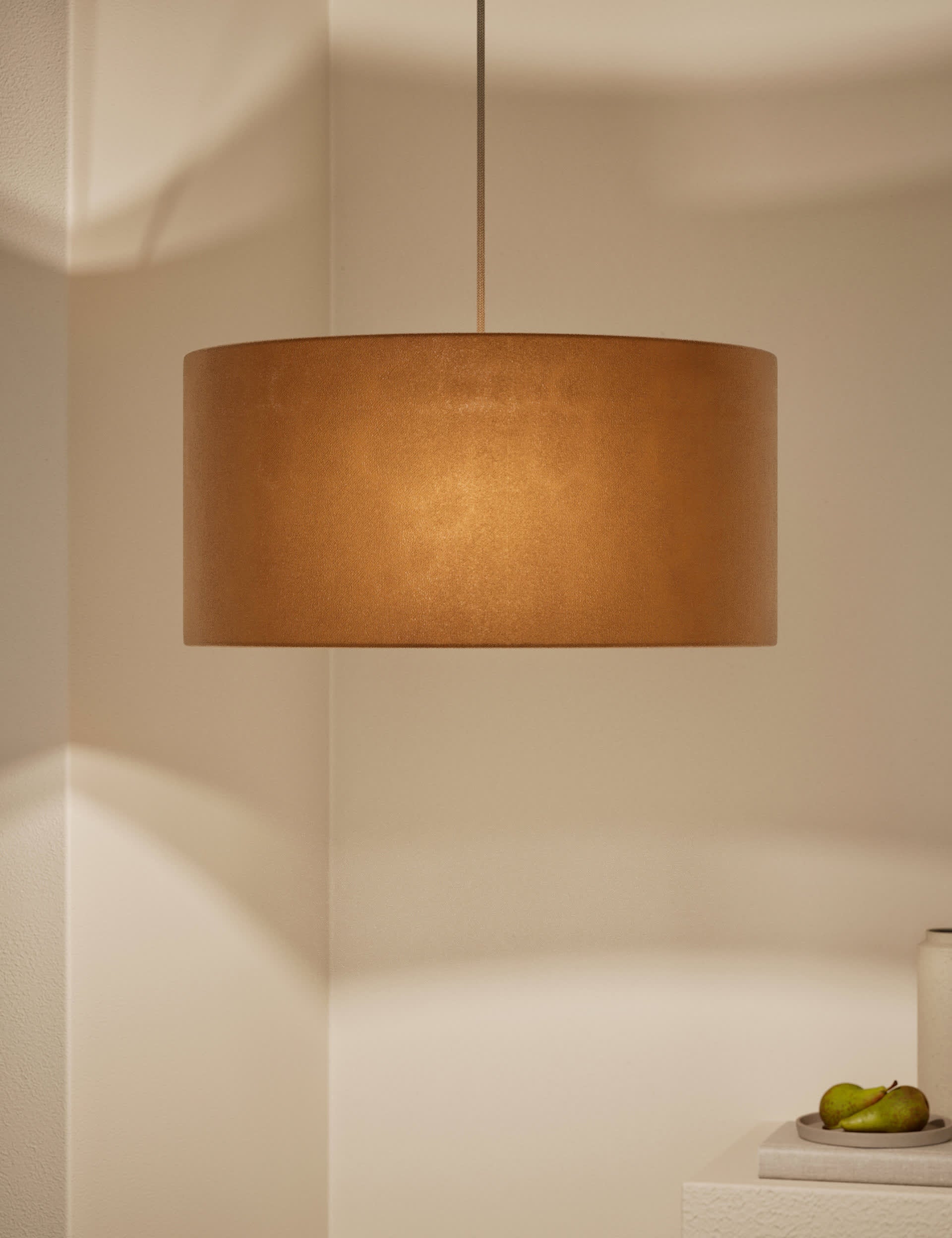 M&S Velvet Oversized Ceiling Lamp Shade
