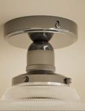 Florence flush ceiling light clear glass shade 30cm - British product